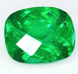 Cuscino pietra preziosa sfusa certificato smeraldo verde naturale 10 ct gemme trasparenti G0 - Foto 1 di 13