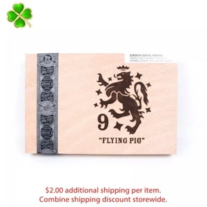 Liga Privada Flying Pig No. 9 Empty Wood Cigar Box 10" x 6.75" x 1.25" - Picture 1 of 12