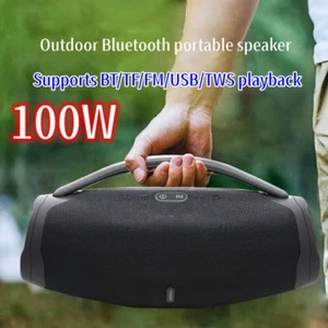 Portable 100W Wireless Bluetooth Speaker - RGB Lights, Subwoofer - Picture 1 of 20
