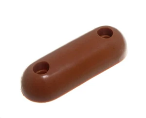 40 X Brun Clair Ovale Caoutchouc Toilette Siège Tampons 60 X 22 X 12mm + Vis - Picture 1 of 1