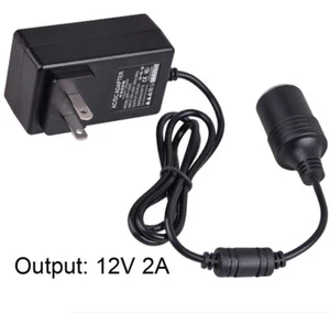 110 AC to DC 12V 2A 24W Car Power Adapter Adaptor Converter Cigarette Lighter - Picture 1 of 6