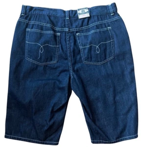 Ralph Lauren Classic Bermuda Shorts Black Denim White Stitching New Unused Sz 14 - Picture 1 of 3