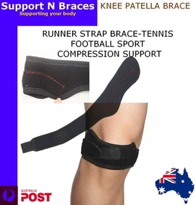 KNEE PATELLA JUMPER RUNNER STRAP BRACE-TENNIS FOOTBALL SPORT COMPRESSION SUPPORT - Picture 1 of 2