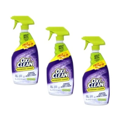 Limpiador de baño OxiClean spray aroma fresco 32 fl. Oz. Pack de 3 Foto 1 de 4