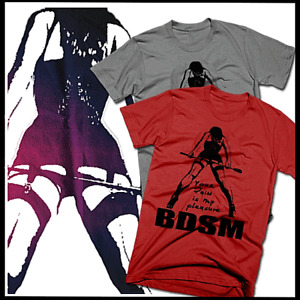 BDSM T-Shirt Bondage Sado Masochist DOM of pleasure dominatrix size S-2XL tee