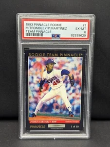 Pedro Martinez Pinnacle 1993 Mike Trombley Rookie #1 PSA Graded - Picture 1 of 2