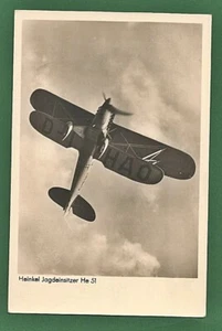 05 385 Original AK Doppeldecker Heinkel Jagdeinsitzer He 51 - Picture 1 of 2