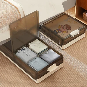 under Bed Storage with Wheels, 2 Pack Stackable under Bed Storage Containers, Un - Picture 1 of 7