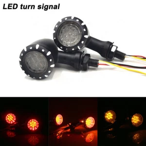 Universal Motorcycle Bullet LED Turn Signal Indicator Lights Daily Brake Lamp - Picture 1 of 10