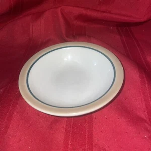Syracuse Bowl 5” Tan Band Green Ring Restaurant ware Berry Bowl - Picture 1 of 4