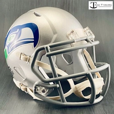 Riddell 定制西雅图海鹰队现代复古 1976 - 1982 速度迷你头盔 — 第 1/4 张图片