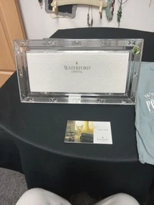 Waterford Crystal Panoramic Chartley Tabletop Picture Frame 10"x4" Image New - Picture 1 of 3