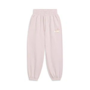 PUMA Class Act Fleece Wide Leg Joggers Youth Girls Pink Casual Athletic Bottoms - Picture 1 of 2