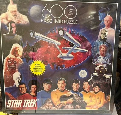 Rompecabezas STAR TREK FX Schmid 600 piezas exquisito 1993 Paramount NUEVO sellado de fábrica Foto 1 de 2