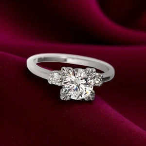 Diamant Verlobungsring 1,20 ct rund IGI GIA zertifiziert im Labor gezüchtet... - Imagen 1 de 11