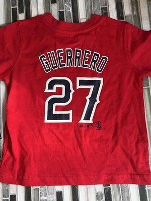 Camisa nova com etiquetas Majestic Vladimir Guerrero Angels bebê 12 meses - Imagem 1 de 4