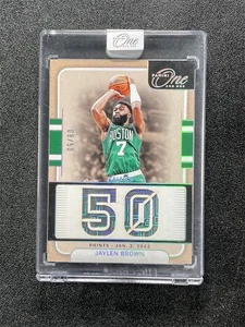 2024-25 Panini One And One Jaylen Brown #21 Stats 50 Points /50 - Picture 1 of 2