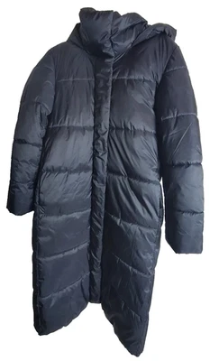 Banana Republic длинный с капюшоном пуховик черная куртка черный размер средний полный молнии женщин - Изображение 1 из 4