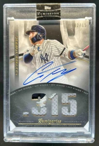 2021 Topps Luminaries Gleyber Torres Hit Kings Auto Patches #02/15 Yankees - Picture 1 of 2
