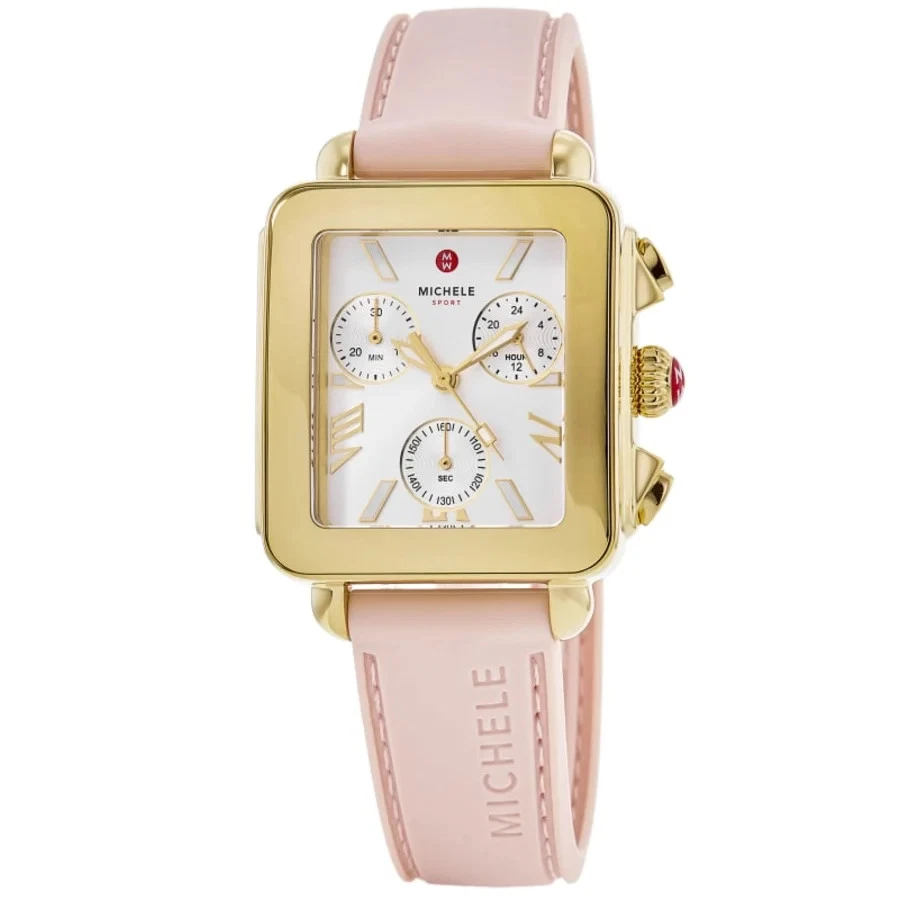 Michele Deco Sport Chronograph Quartz Silver Dial Ladies Watch MWW06K000072