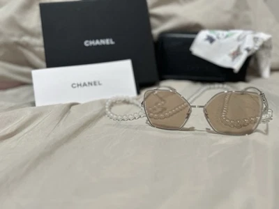 CHANEL Butterfly Sunglasses With Detachable Pearl Chain- Open to Offers - Image 1 of 3