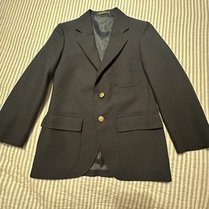Blazer vintage ragazzo Nordstrom Prep Shop blu navy - bottoni oro - taglia 14 DIFETTO - Foto 1 di 14