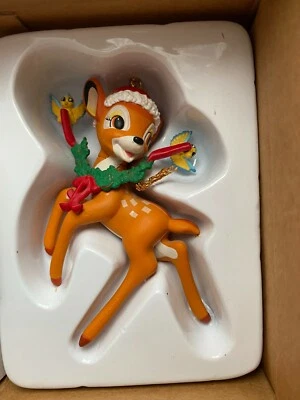 Grolier Disney Weihnachtsbaum Deko Bambi Reh Dekoration Figur Kollektion - Bild 1 von 4