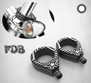 Fit H-D XL Moving Star Front Turn Signal Relocation Kit 39mm,5/16-24 Screws - Foto 1 di 6