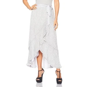 American Glamour Badgley Mischka Reversible Wrap Maxi Skirt 168787-A - Picture 1 of 13
