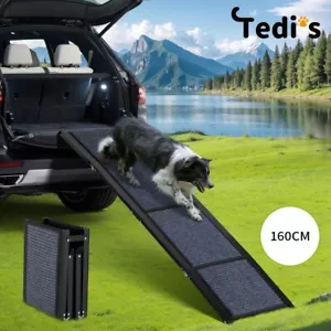 Tedi's 160 Dog Ramp For Car Pet Stairs Steps Ladder Travel Foldable Portable SUV - Picture 1 of 8