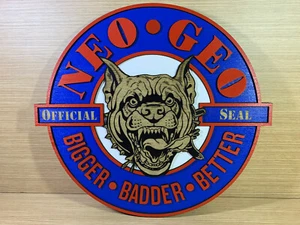 CLEARANCE Poster Logo Neo Geo DOG TAG Red Wood on wall aes mvs cd cdz - Bild 1 von 10