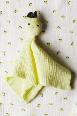 H&M Home Muslin Yellow LEMON Lovey Security Blanket Baby Toy NEW - Image 1 of 3