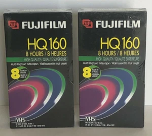 Fugi HQ 160 VHS Tapes Fugifilm 2 SEALED 8 Hours High Quality Multi-Purpose Blank - Picture 1 of 5