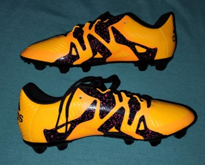 Adidas X 15.3 FG Firm Ground Soccer Cleats Orange Black Kids Youth 5 EURO 38 Jr - Image 1 of 4