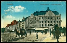 1916 TIMISOARA,Temesvar,Ferencz-Jozsef ut,hansom,Lloyd Palace,Romania,post card