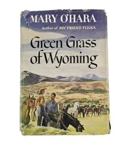 Vtg Green Grass Wyoming Mary O'Hara 1946 1st Edition HCDJ Ken McLaughlin Flicka - Bild 1 von 14