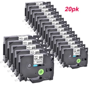20PK Compatible con Brother HSe 231 Cinta Termotráctil Negro sobre Blanco 11,7 mm - Imagen 1 de 8