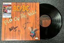 Malcom Young Angus Young AC/DC Signed Fly On The Wall Record Album Cover JSA COA
