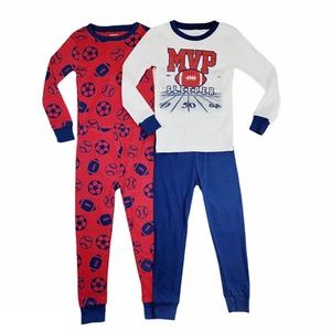 Carter's Boys 4-Piece Long Sleeve Snug Fit Cotton PJs MVP Sleeper Football Sz 4 - Picture 1 of 3