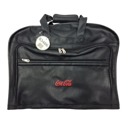 Coca-Cola Carry On Travel Garment Bag Black Embroidered Logo Golden Pacific - Image 1 of 4