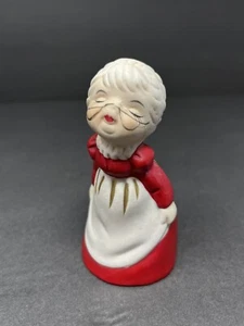 Vintage Merri Bells Jasco 1978 Mrs Claus Bisque Porcelain Christmas Holiday Bell - Picture 1 of 7