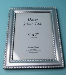 Davco silverplate picture frame for 5x7 photo - Picture 1 of 2