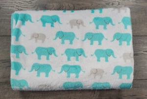 Carter's Gray Blue Sherpa Elephant Baby Blanket  - Picture 1 of 2