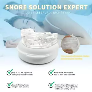 Adjustable Anti Snoring Guard Anti Snore Sleep Apnea Teeth Grind🥇UK - Picture 1 of 7