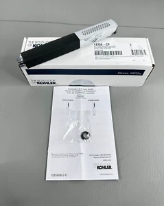 Kohler Square Hand Shower 14788-CP Shift Black Handle Polished Chrome New - Picture 1 of 14