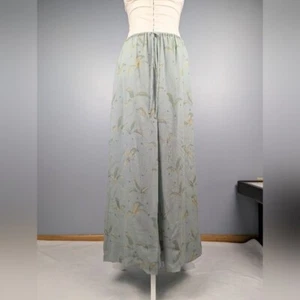 100% silk blue maxi midi skirt - Picture 1 of 10