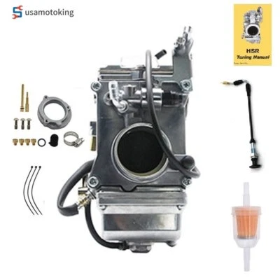 Carburetor and Choke Cable for Mikuni HSR42 Harley Davidson EVO Twin Cam TM42-6 - Image 1 of 4