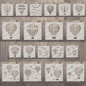 Craft stencils Hot Air Ballons ,fabric,glass,furniture,wall art - Picture 1 of 24
