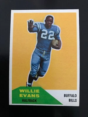 1960 Fleer Willie Evans RC #65 Buffalo Bills NMMT - Image 1 of 2