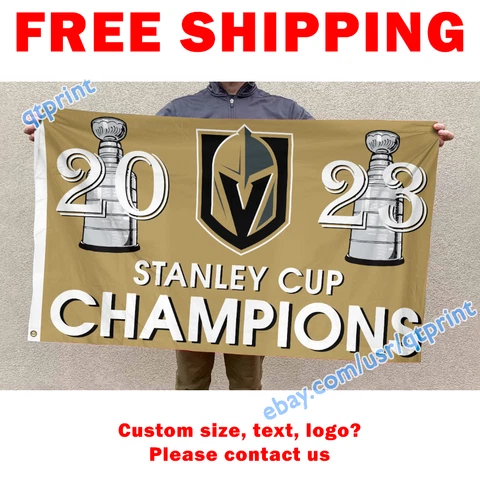 Vegas Golden Knights Stanley Cups Champions 2023 Flag Banner 3x5 ft NHL Fans Hoz Cover